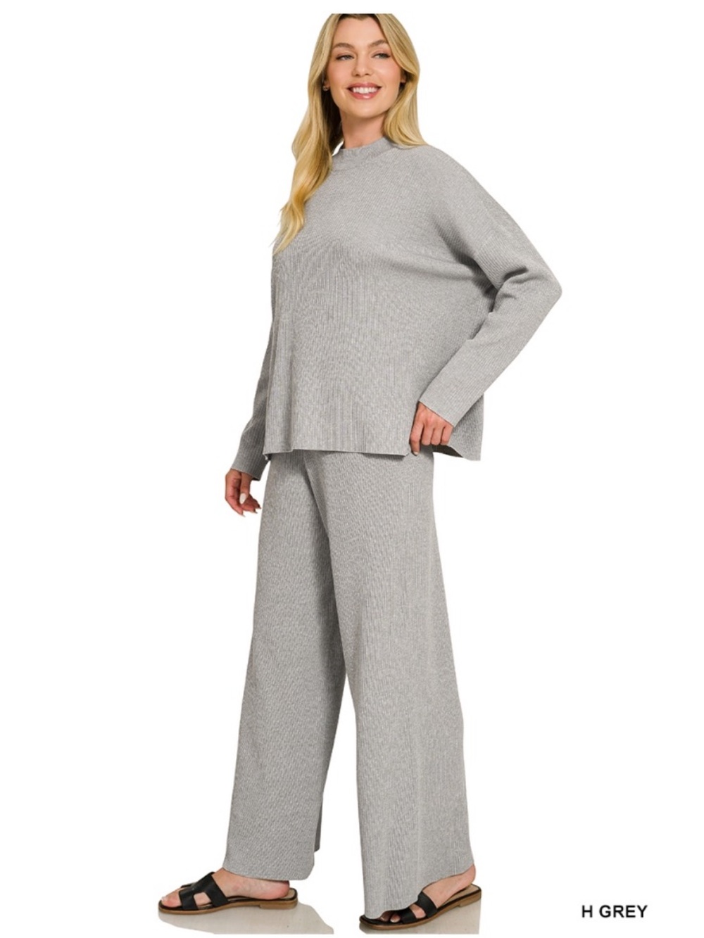346 ❤️ ZENANA VISCOSE SWEATER TOP & PANTS 2PCS SET